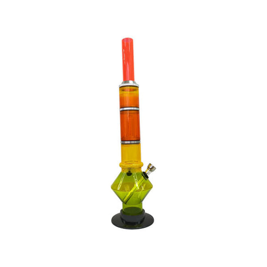 14" Rasta Acrylic Bong - WB-08C | Unbranded | Hall of Vape |  | Smoking Products