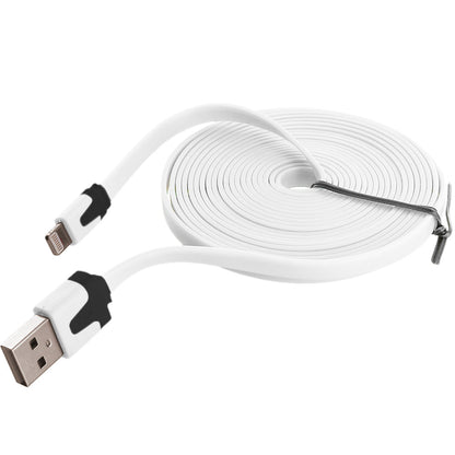 1m Flat iPhone Sync Data Charging Cable | Unbranded | Hall of Vape |  | Nicotine Pouches