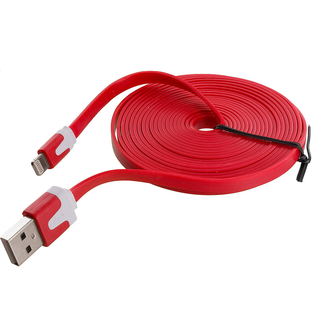 1m Flat iPhone Sync Data Charging Cable | Unbranded | Hall of Vape |  | Nicotine Pouches