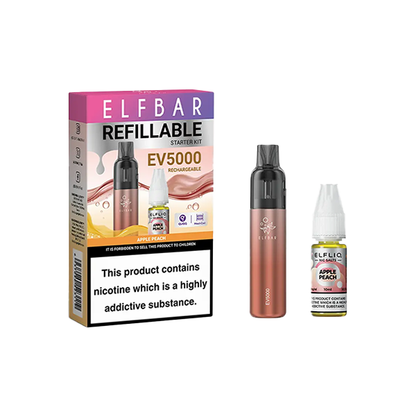 Elf Bar EV5000 Disposable Pod Kit + 20mg ElfLiq Salt | ELF Bar | Hall of Vape |  | Vaping Products