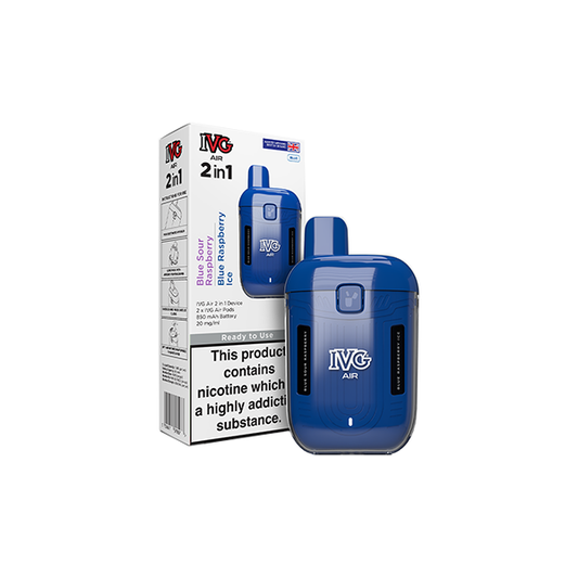 20mg I VG Air 2 in 1 Disposable Rechargeable Pod Vape Kit 1200 Puffs | I VG | Hall of Vape |  | Vaping Products