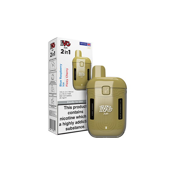 20mg I VG Air 2 in 1 Disposable Rechargeable Pod Vape Kit 1200 Puffs | I VG | Hall of Vape |  | Vaping Products