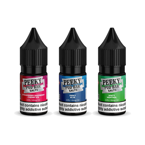 20mg Peeky Blenders Pod Bar 10ml Bar Salts (50VG/50PG) | Peeky Blenders | Hall of Vape |  | Vaping Products