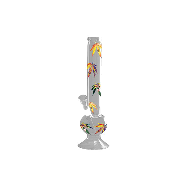 6 x 16" Glowing Leaf Glass Bong - GB9 | Unbranded | Hall of Vape |  | Smoking Products