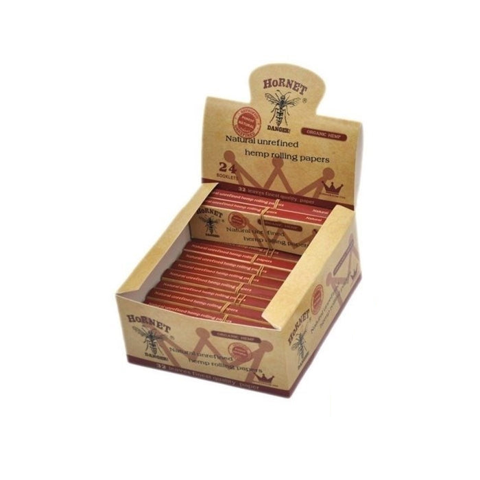 24 Hornet Brown Organic King Size Rolling Papers + Tips | Hornet | Hall of Vape |  | Smoking Products