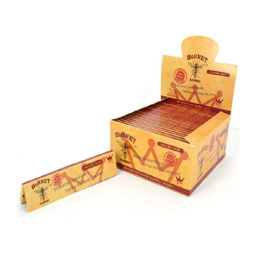 50 Hornet Brown King Size Organic Rolling Papers | Hornet | Hall of Vape |  | Smoking Products