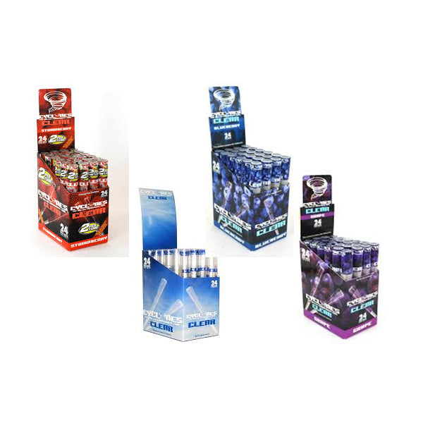 Cyclones Pre Rolled Clear Cones - 24 pack | Cyclone | Hall of Vape |  | Smoking Products