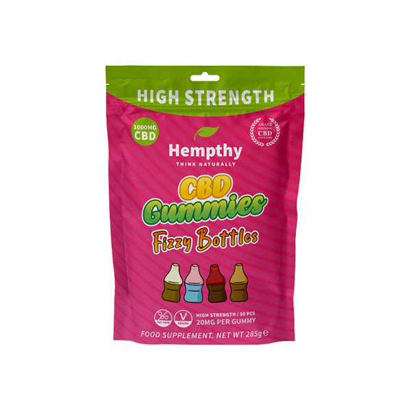 Hempthy 1000mg CBD Fizzy Bottles Gummies - 50 Pieces | Hempthy | Hall of Vape |  | CBD Products