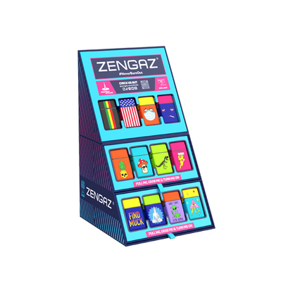 Zengaz Cube ZL-30 Chip Set (EU-S2) - Jet Flame Lighters Bundle + 48 Lighters with Cube display stand | Zengaz | Hall of Vape |  | Smoking Products