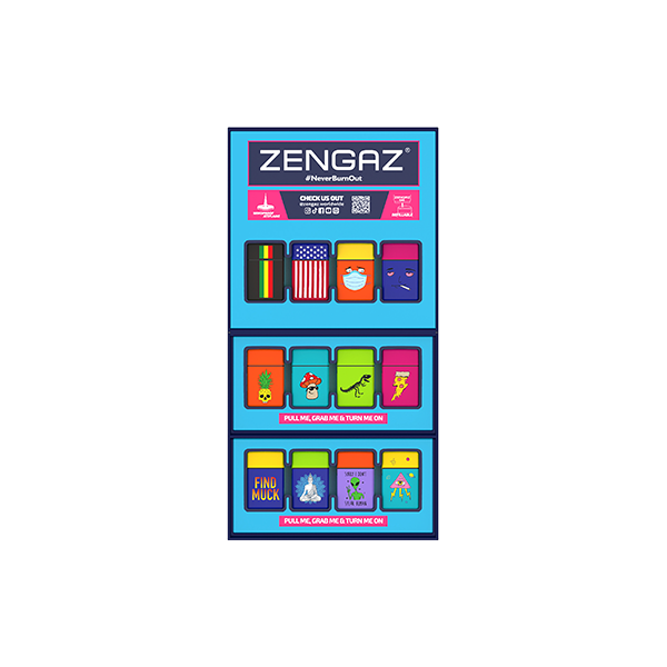 Zengaz Cube ZL-30 Chip Set (EU-S2) - Jet Flame Lighters Bundle + 48 Lighters with Cube display stand | Zengaz | Hall of Vape |  | Smoking Products