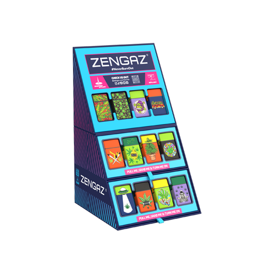 Zengaz Cube ZL-30 Chip Set (UK-S3) - Jet Flame Lighters Bundle + 48 Lighters with Cube display stand | Zengaz | Hall of Vape |  | Smoking Products