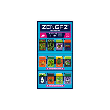 Zengaz Cube ZL-30 Chip Set (UK-S3) - Jet Flame Lighters Bundle + 48 Lighters with Cube display stand