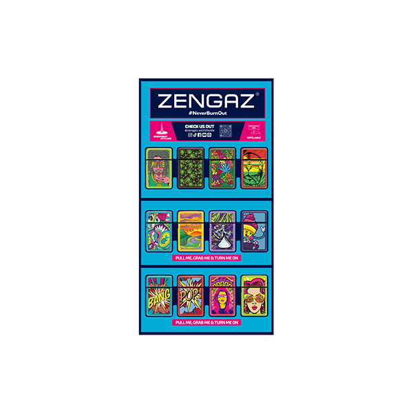 Zengaz Cube ZL-30 Chip Set (UK-S4) - Jet Flame Lighters Bundle + 48 Lighters with Cube display stand | Zengaz | Hall of Vape |  | Smoking Products