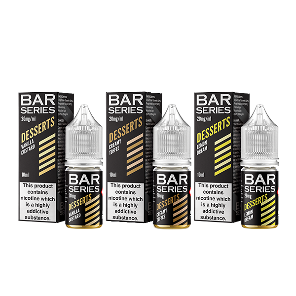 20mg Bar Series Desserts 10ml Nic Salts (50VG/50PG) | Bar Series | Hall of Vape |  | Vaping Products