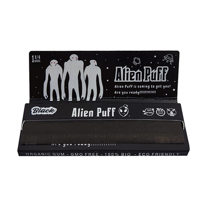 Alien Puff 1 1/4 Size Black Rolling Papers 25 Booklets (HP2125) | Alien Puff | Hall of Vape |  | Smoking Products