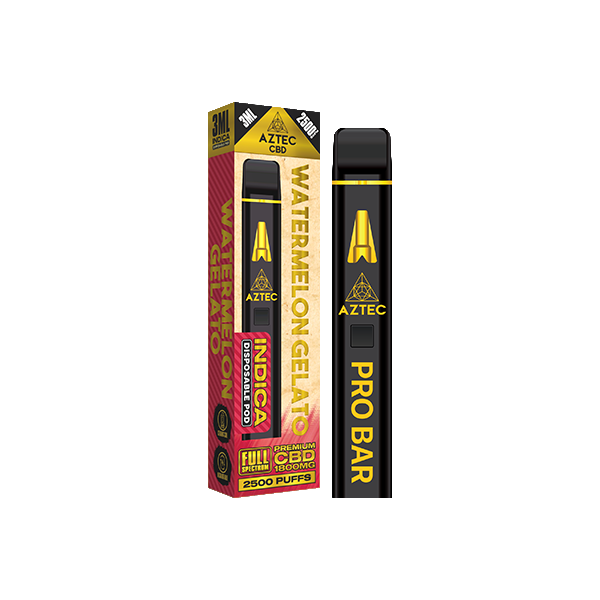 Aztec CBD 1800mg Pro Bar CBD Disposable Vape Device 2500 Puffs | Aztec CBD | Hall of Vape |  | CBD Products