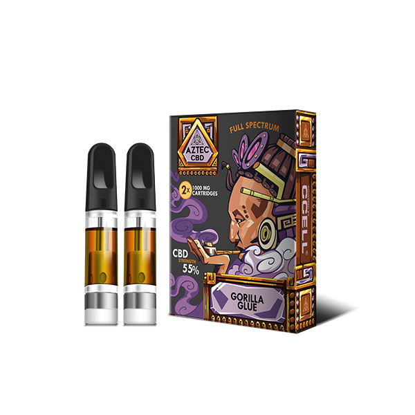 Aztec CBD 2 x 1000mg Cartridge Kit - 1ml | Aztec CBD | Hall of Vape |  | CBD Products