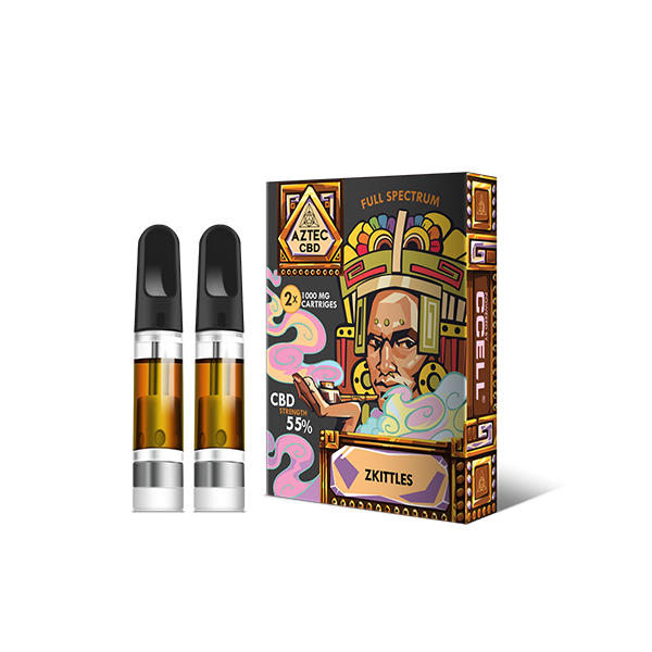 Aztec CBD 2 x 1000mg Cartridge Kit - 1ml | Aztec CBD | Hall of Vape |  | CBD Products