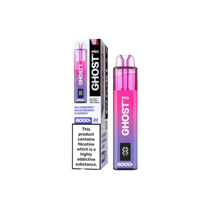 20mg Ghost Pro 6000+ Disposable Vapes Bars