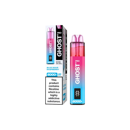 20mg Ghost Pro 6000+ Disposable Vapes Bars