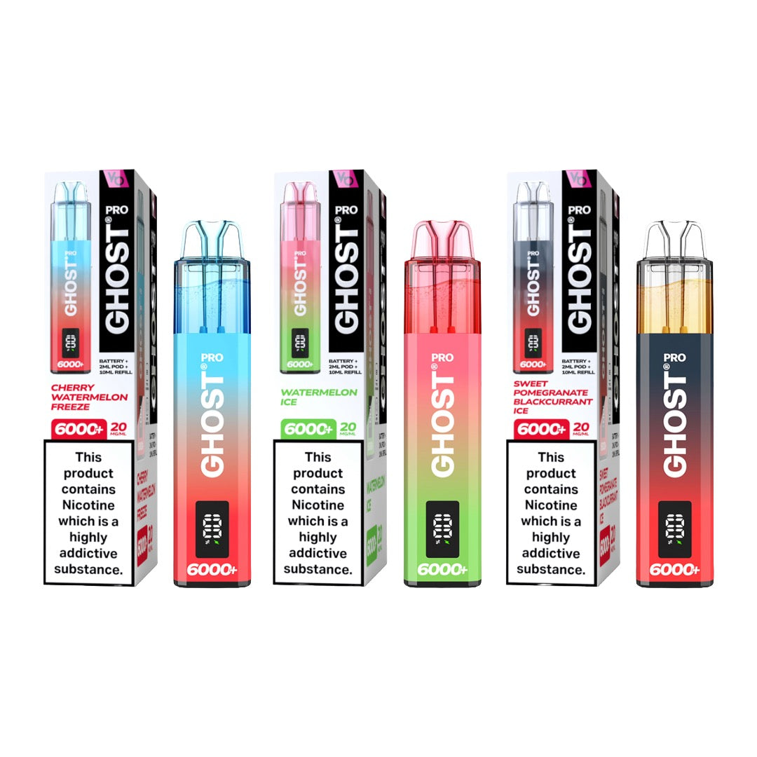 20mg Ghost Pro 6000+ Disposable Vapes Bars