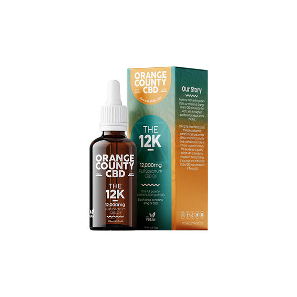 Orange County CBD 12000mg Full Spectrum CBD Oil - 100ml | Orange County | Hall of Vape |  | CBD Products