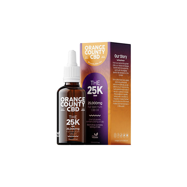 Orange County CBD 25000mg Full Spectrum CBD Oil - 100ml | Orange County | Hall of Vape |  | CBD Products