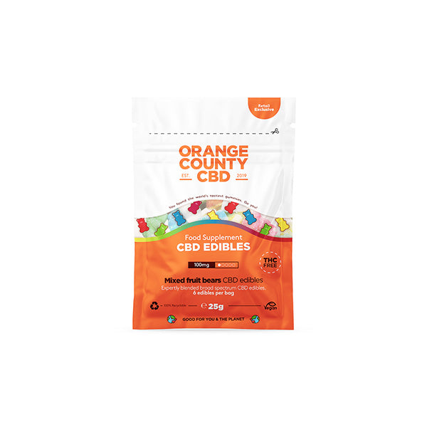 Orange County CBD 100mg Mini CBD Gummy Bears - 6 Pieces | Orange County | Hall of Vape |  | CBD Products