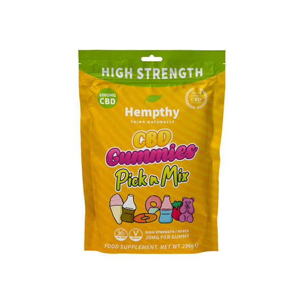 Hempthy 1000mg CBD Pick n Mix Gummies - 50 Pieces | Hempthy | Hall of Vape |  | CBD Products