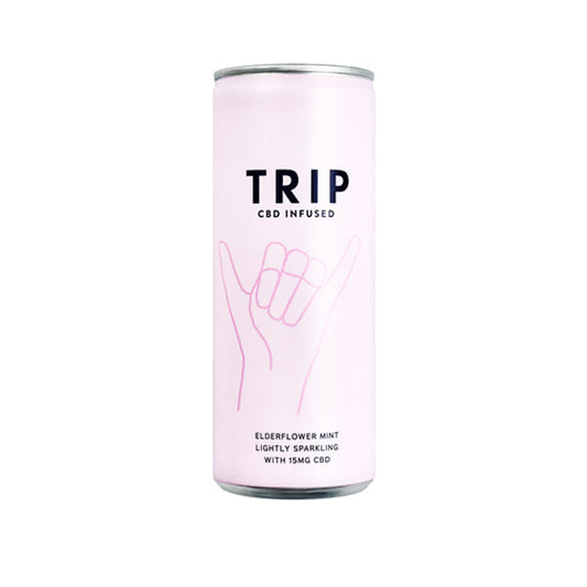 12 x TRIP 15mg CBD Infused Elderflower & Mint Drink 250ml | TRIP CBD | Hall of Vape |  | CBD Products