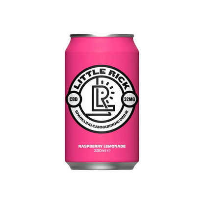 12 x Little Rick 32mg CBD Sparkling 330ml Raspberry Lemonade | Little Rick | Hall of Vape |  | CBD Products