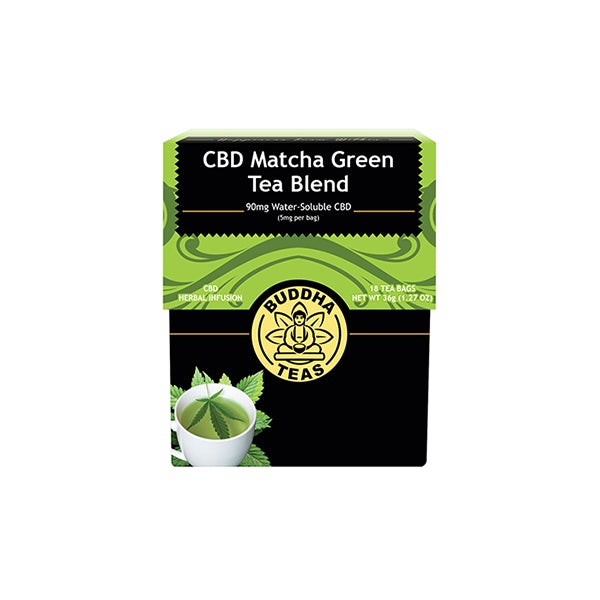 Buddha Teas 5mg CBD Tea Bags - Matcha Green Tea Blend | Buddha Teas | Hall of Vape |  | CBD Products