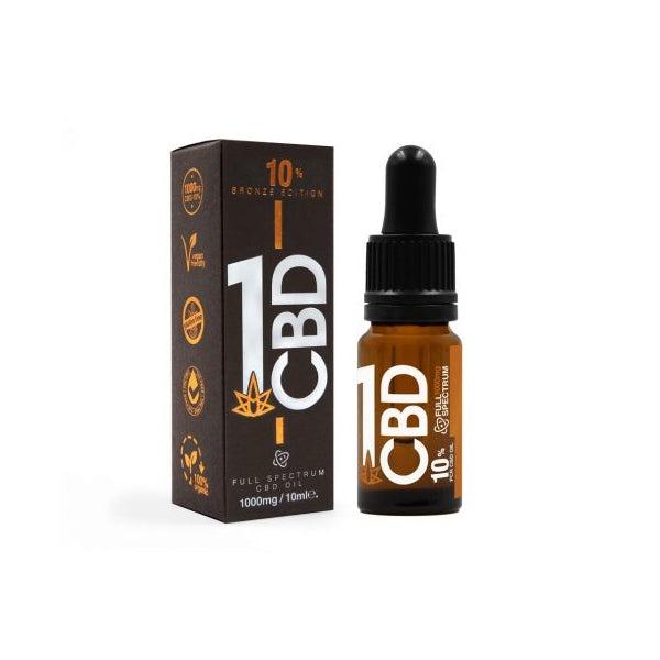 1CBD 10% Pure Hemp 500mg CBD Oil Bronze Edition 5ml | 1CBD | Hall of Vape |  | CBD Products