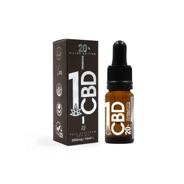 1CBD 20% Pure Hemp 1000mg CBD Oil Sliver Edition 5ml | 1CBD | Hall of Vape |  | CBD Products