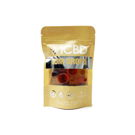 1CBD Pure Hemp CBD Fruit Flavoured Gum Drops 300mg CBD | 1CBD | Hall of Vape |  | CBD Products