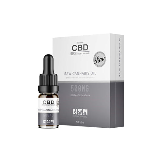 CBD by British Cannabis 500mg CBD Raw Cannabis Oil Drops 10ml | CBD By British Cannabis | Hall of Vape |  | CBD Products