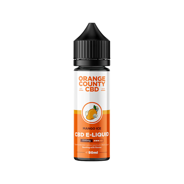 Orange County CBD 1500mg Broad Spectrum CBD E-liquid 50ml (60VG/40PG) | Orange County | Hall of Vape |  | CBD Products