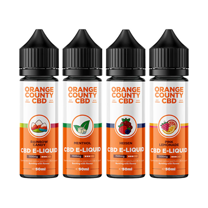 Orange County CBD 1500mg Broad Spectrum CBD E-liquid 50ml (60VG/40PG) | Orange County | Hall of Vape |  | CBD Products