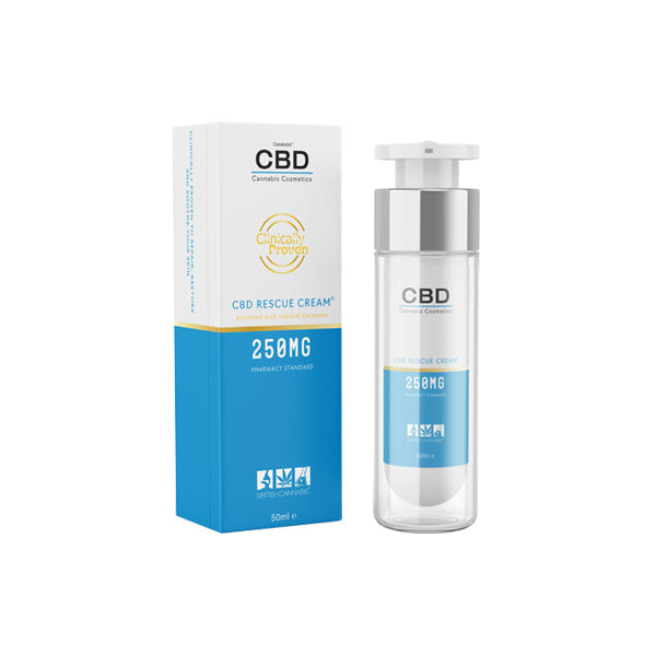 CBD by British Cannabis 250mg CBD Rescue Cream 50ml | CBD By British Cannabis | Hall of Vape |  | CBD Products