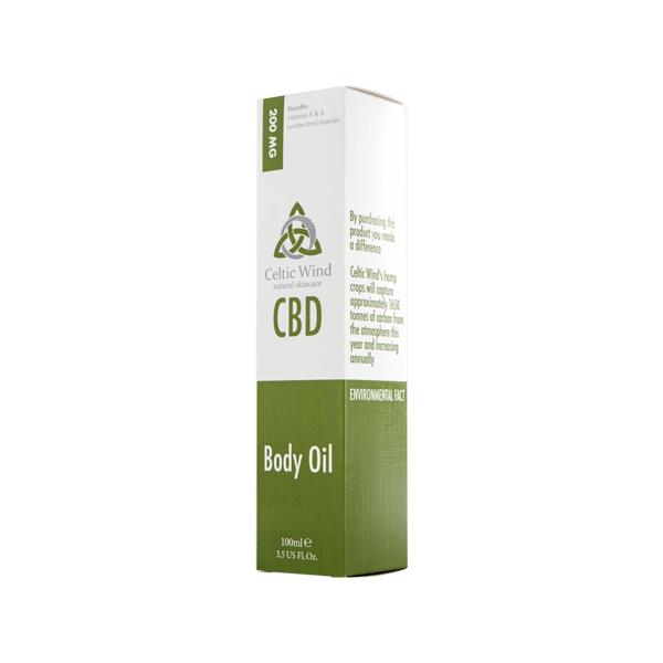 Celtic Wind Crops 200mg CBD Body Oil - 100ml (BUY 1 GET 1 FREE) | Celtic Wind Crops | Hall of Vape |  | CBD Products