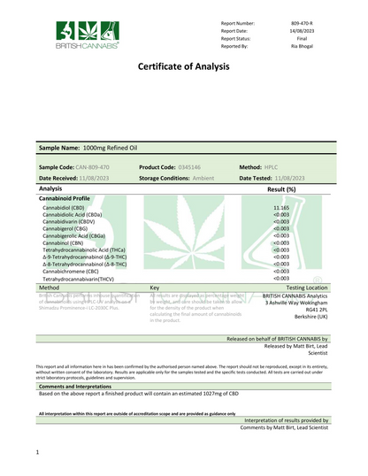 Hempura 1000mg CBD Broad Spectrum Oil Refined with terpenes - 10ml | Hempura | Hall of Vape |  | CBD Products