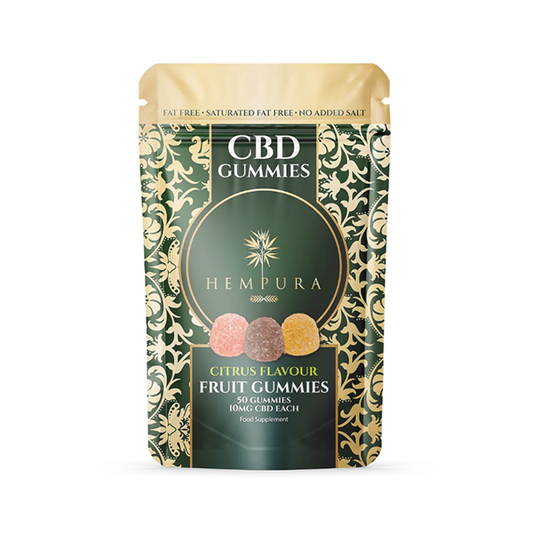 Hempura 500mg CBD Citrus Fruit Gummies - 50 Pieces | Hempura | Hall of Vape |  | CBD Products