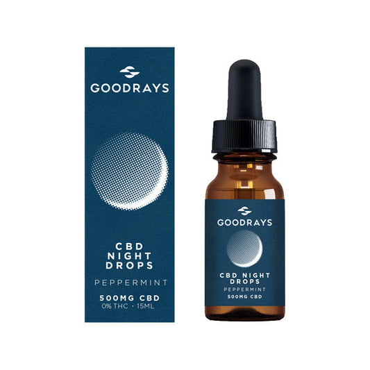 Goodrays 500mg CBD Peppermint Night Drops - 15ml | Goodrays | Hall of Vape |  | CBD Products