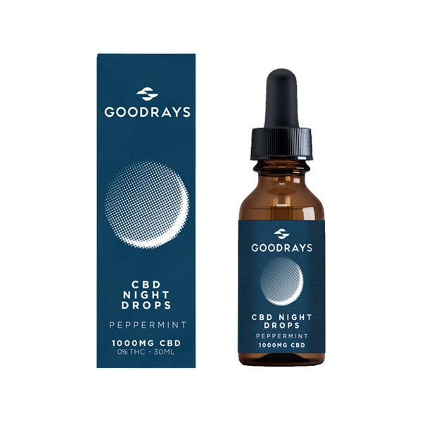 Goodrays 1000mg CBD Peppermint Night Drops - 30ml | Goodrays | Hall of Vape |  | CBD Products