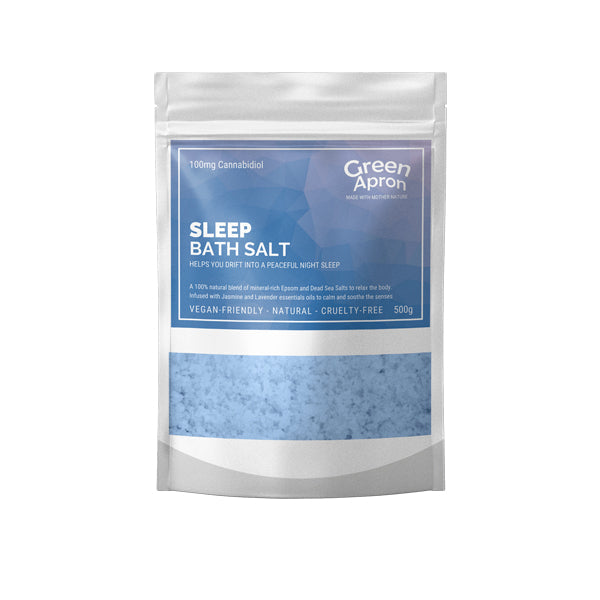 Green Apron 100mg CBD Sleep Bath Salts 500g | Green Apron | Hall of Vape |  | CBD Products