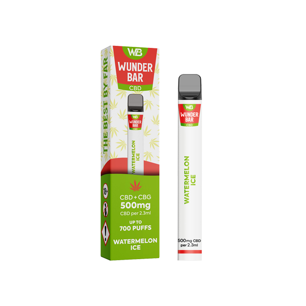 Wunderbar 500mg CBD + CBG Disposable Vape Device 700 Puffs