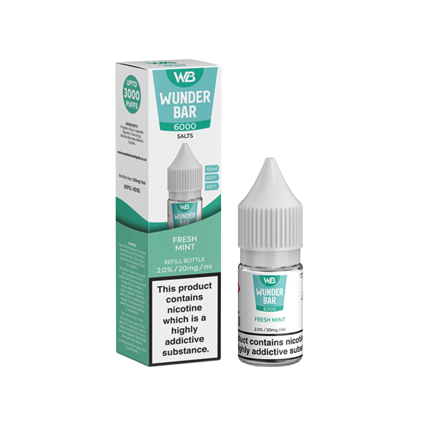 20mg Wunderbar 6000 Salts 10ml Nic Salts (60PG/40VG) | Wunderbar | Hall of Vape |  | Vaping Products