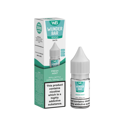 20mg Wunderbar 6000 Salts 10ml Nic Salts (60PG/40VG) | Wunderbar | Hall of Vape |  | Vaping Products