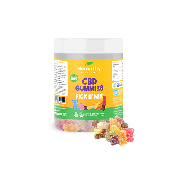 Hempthy 1200mg CBD Pick n Mix - 40 pieces | Hempthy | Hall of Vape |  | CBD Products