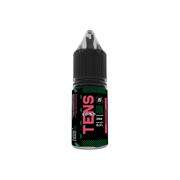 3mg Tens 50/50 10ml (50VG/50PG) - (Full Box) Pack Of 10 | Tens | Hall of Vape |  | Vaping Products